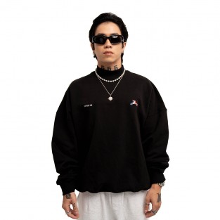 OVERSIZE CREWNECK REWIND FRANCE x US FOR US ® | NOIR